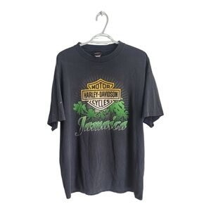 Vintage Harley Davidson Jamaica T Shirt XL Biker Faded Distressed Y2K